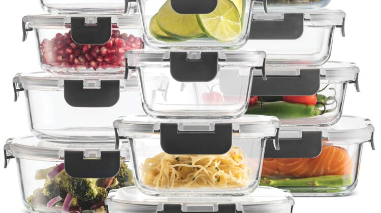 24 Piece Superior Glass Food Storage Containers Set