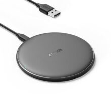 Anker 313 Wireless Charger (Pad), Qi-Certified, 10W Max Fast Charging for Samsung, Compatible with iPhone 16/16 Pro/16 Pro Max/15/14, AirPods (No AC Adapter, Not MagSafe Magnetic Charging Compatible)